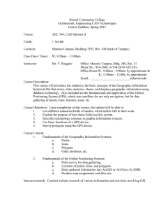 Hawaii Community College Architectural, Engineering CAD Technologies Course Syllabus, Spring 2013