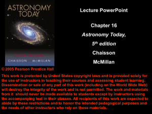 Lecture PowerPoint Chapter 16 Chaisson McMillan