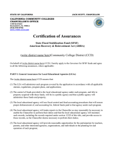 Certification of Assurances (write district name here)Community College District (CCD)