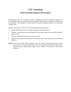 CTE Transitions Final Narrative Report Instructions