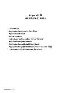 Appendix B Application Forms