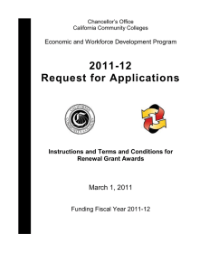 2011-12 Request for Applications  March 1, 2011