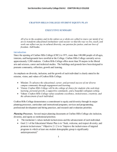 CRAFTON HILLS COLLEGE STUDENT EQUITY PLAN EXECUTIVE SUMMARY