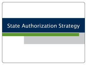 State Authorization Strategy