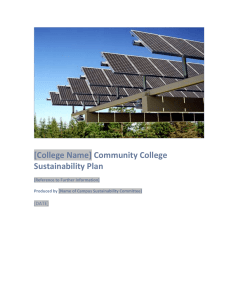[College Name] Community College Sustainability Plan [DATE]