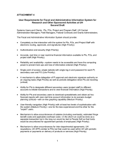 ATTACHMENT 4  User Requirements for Fiscal and Administrative Information System for