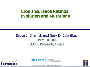 Crop Insurance Ratings: Evolution and Mutations March 18, 2016