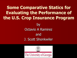 Some Comparative Statics for Evaluating the Performance of by