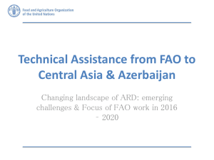 Technical Assistance from FAO to Central Asia &amp; Azerbaijan