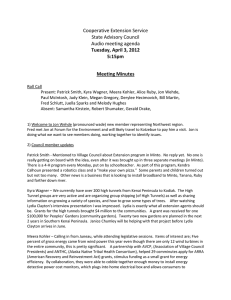 Cooperative Extension Service State Advisory Council Audio meeting agenda Tuesday, April 3, 2012