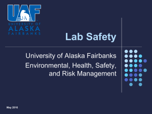 Lab Safety University of Alaska Fairbanks Environmental, Health, Safety, and Risk Management