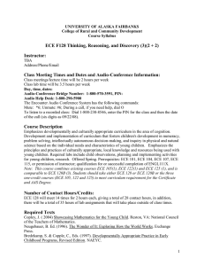 ECE F128 Thinking, Reasoning, and Discovery (3)(2 + 2) Instructor: