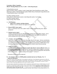 Voting Members present: Curricular Affairs Committee