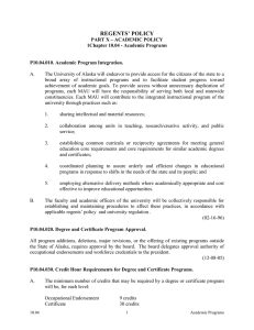REGENTS&rsquo; POLICY