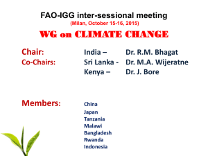 Chair Members WG on CLIMATE CHANGE FAO-IGG inter-sessional meeting