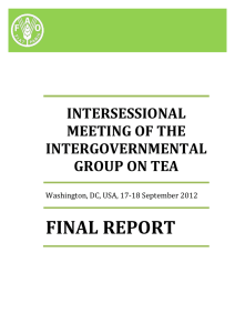 FINAL REPORT  INTERSESSIONAL MEETING OF THE