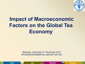Impact of Macroeconomic Factors on the Global Tea Economy