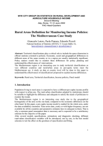 Rural Areas Definition for Monitoring Income Policies: The Mediterranean Case Study