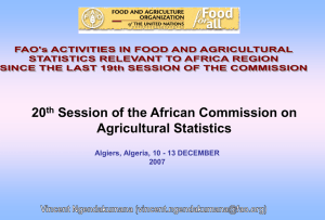 20 Session of the African Commission on Agricultural Statistics th