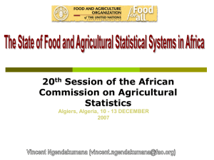 20 Session of the African Commission on Agricultural Statistics