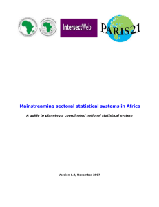 Mainstreaming sectoral statistical systems in Africa Version 1.0, November 2007