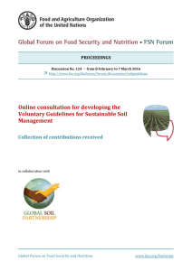 Online consultation for developing the Voluntary Guidelines for Sustainable Soil Management