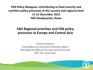 FSN Policy dialogues: contributing to food security and