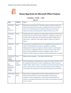 Brown Bag Series for Microsoft Office Products TJH 17