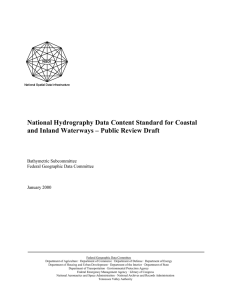 National Hydrography Data Content Standard for Coastal  Bathymetric Subcommittee