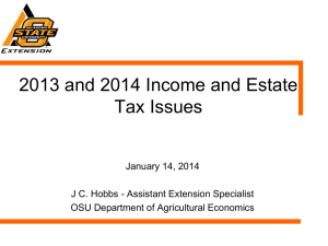 2013 and 2014 Income and Estate Tax Issues January 14, 2014