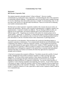 Communicating Your Value Phil Kenkel Bill Fitzwater Cooperative Chair