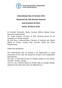 International Day of Forests 2015 Statement by FAO Director-General