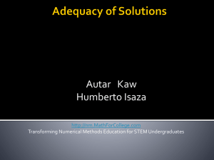 Autar Kaw Humberto Isaza  Transforming Numerical Methods Education for STEM Undergraduates