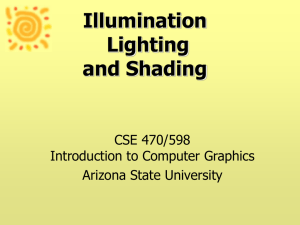 Illumination Lighting and Shading CSE 470/598