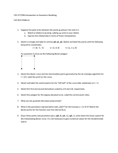 CSE 477/598 Introduction to Geometric Modeling Fall 2015 Midterm  x