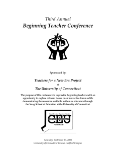 Beginning Teacher Conference Third Annual