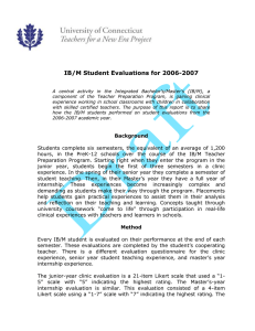 IB/M Student Evaluations for 2006-2007