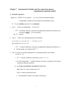 Chapter 7    Instrumental Variables and Two-stage least... (simultaneous equations model)
