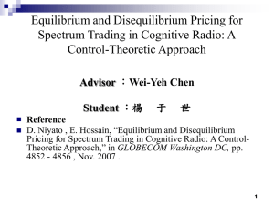 Equilibrium and Disequilibrium Pricing for Spectrum Trading in Cognitive Radio: A
