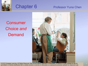 Chapter 6 Consumer and Demand