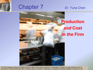 Chapter 7 Production and in the