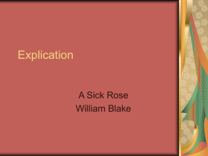Explication A Sick Rose William Blake