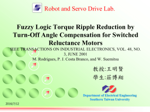 Fuzzy Logic Torque Ripple Reduction by Turn-Off Angle Compensation for Switched