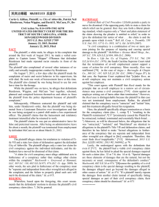 Curtis G. Killian, Plaintiff, vs. City of Abbeville, Patrick Neil RATIONALE