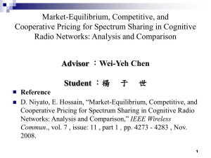 Market-Equilibrium, Competitive, and Cooperative Pricing for Spectrum Sharing in Cognitive