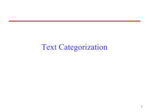 Text Categorization 1
