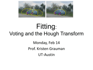 Fitting : Voting and the Hough Transform Monday, Feb 14