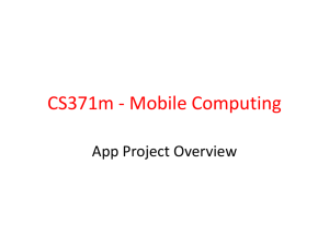 CS371m - Mobile Computing App Project Overview