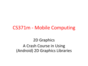 CS371m - Mobile Computing 2D Graphics A Crash Course in Using