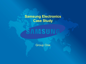 Samsung Electronics Case Study Group One